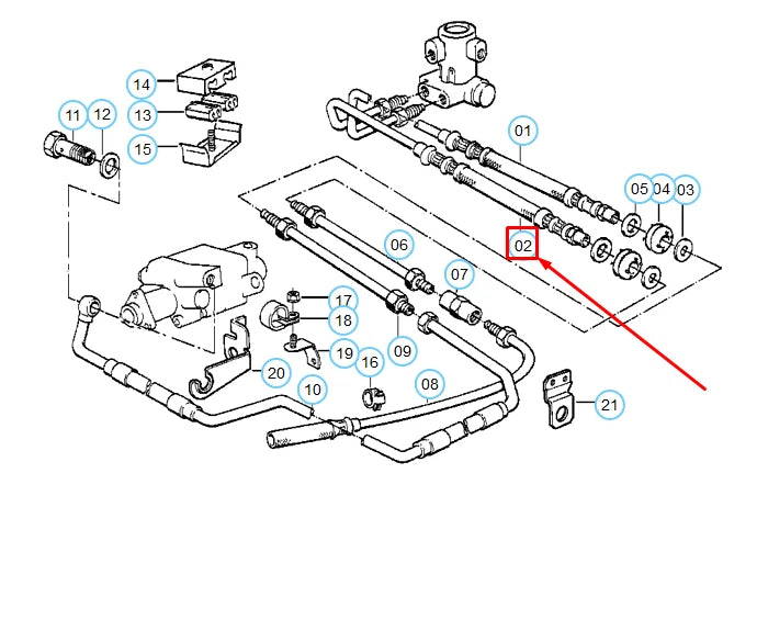 NEW BMW 5 E34 LEVELING DEVICE / TUBING RETURN PIPE 37131136596 1136596 ORIGINAL