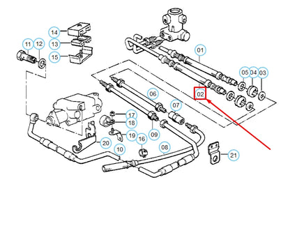 NEW BMW 5 E34 LEVELING DEVICE / TUBING RETURN PIPE 37131136596 1136596 ORIGINAL