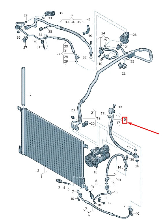 NEW AUDI A8 4N2, 4N8 A/C HOSES 4N0260707L 2018 15468574