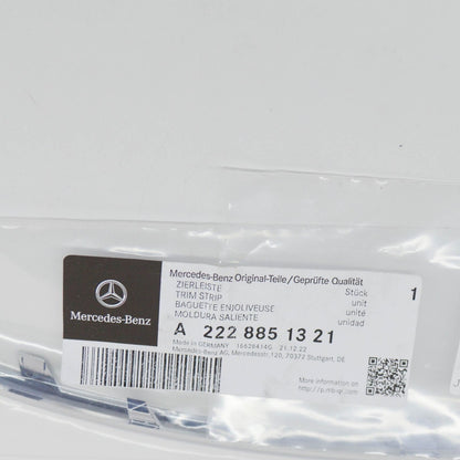 NEW MERCEDES-BENZ S W222 FRONT BUMPER LEFT TRIM STRIP A2228851321 ORIGINAL