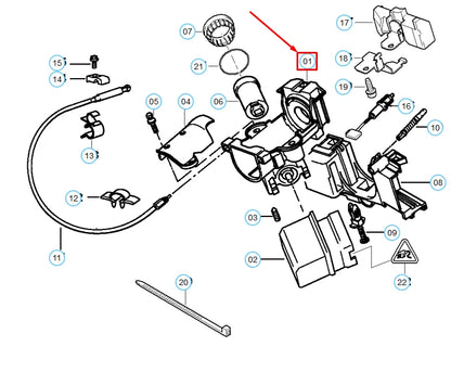 NEW BMW 5 E39 STEERING LOCK HOUSING 32321095824 ORIGINAL