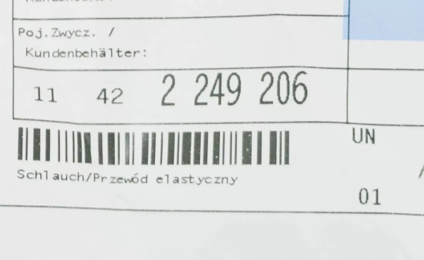 NEW BMW 1 E81 TURBOCHARGER OIL SUPPLY HOSE 11422249206 2249206 ORIGINAL