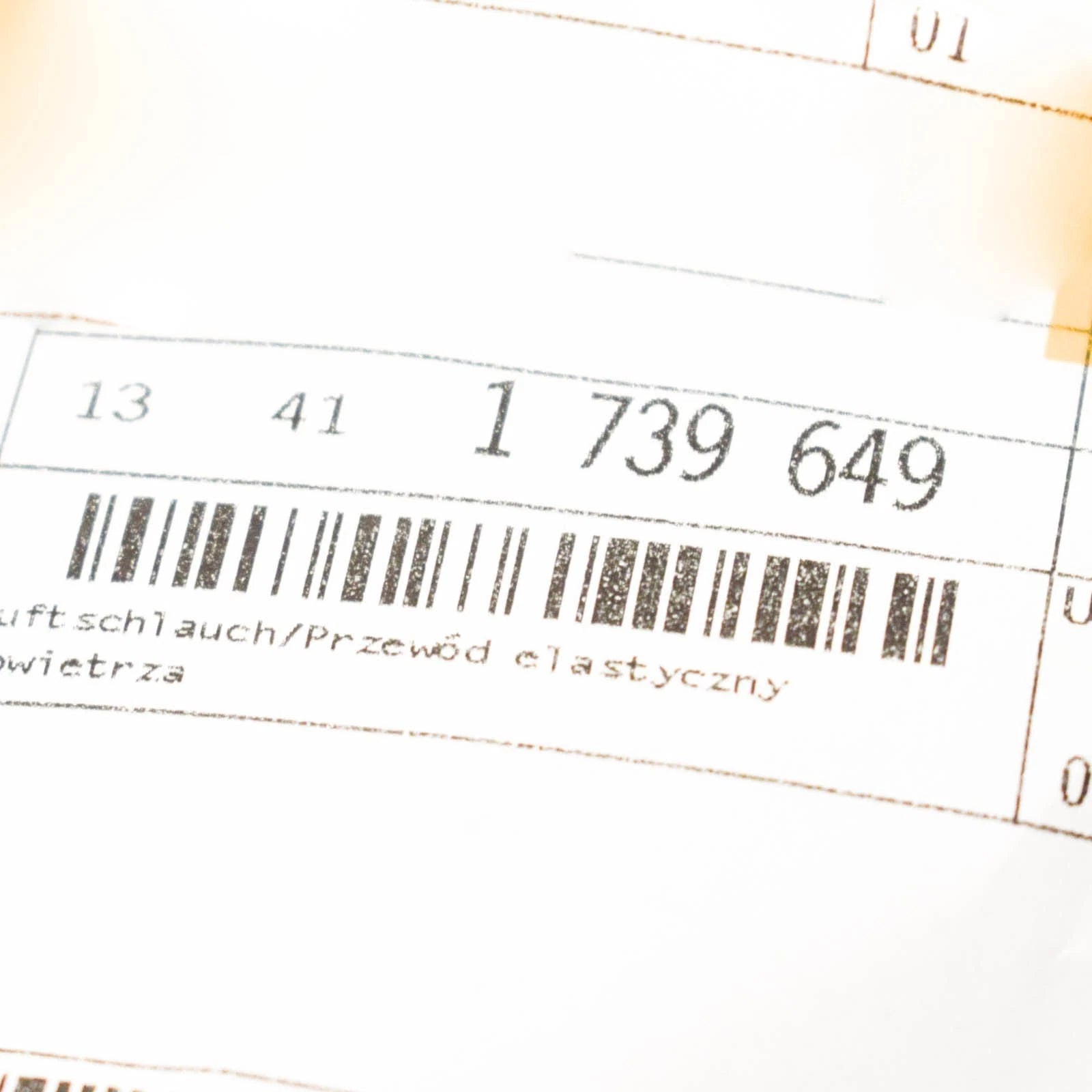 NEW BMW 5 E34 IDLE VALVE AIR HOSE 13411739649 ORIGINAL