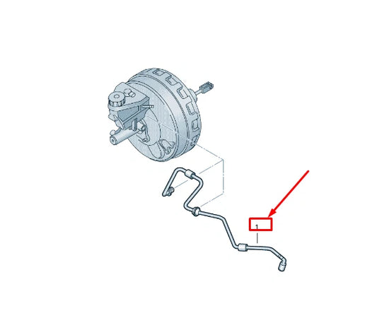 NEW VW AMAROK 2H BRAKE VACUUM PIPE WITH NON-RETURN VALVE RHD 2H2611931J