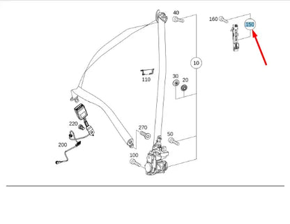 NEW MERCEDES-BENZ GLE W167 FRONT SEAT BELT HEIGHT ADJUSTER A0008603400