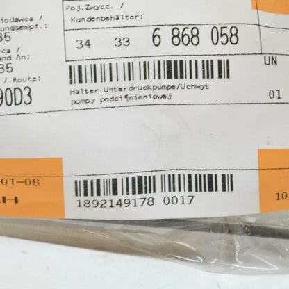 NEW BMW 3 F30 VACUUM PUMP BRACKET 34336868058 ORIGINAL