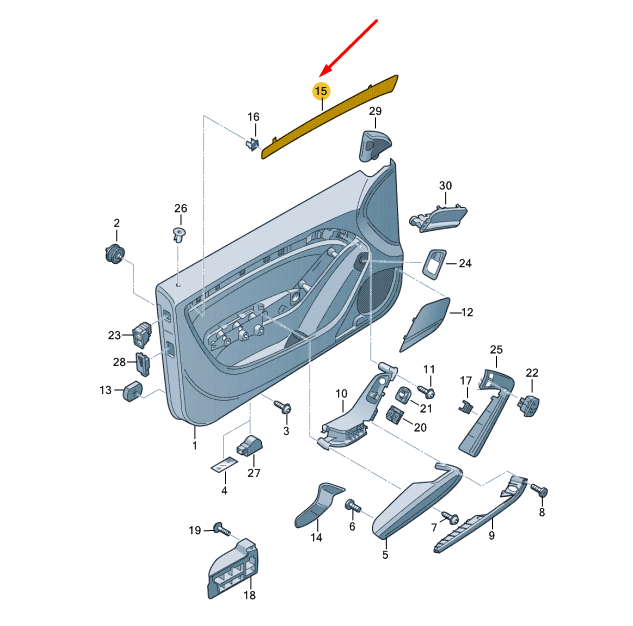 new audi a5 8t3 front left door panel trim insert 8t0867409ac1lq original