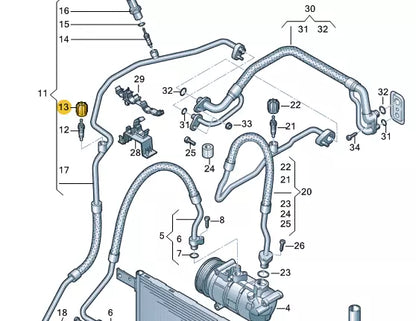 NEW VOLKSWAGEN TIGUAN AD AIR CONDITIONING EXPANSION VALVE CAP 5Q0816581 ORIGINAL