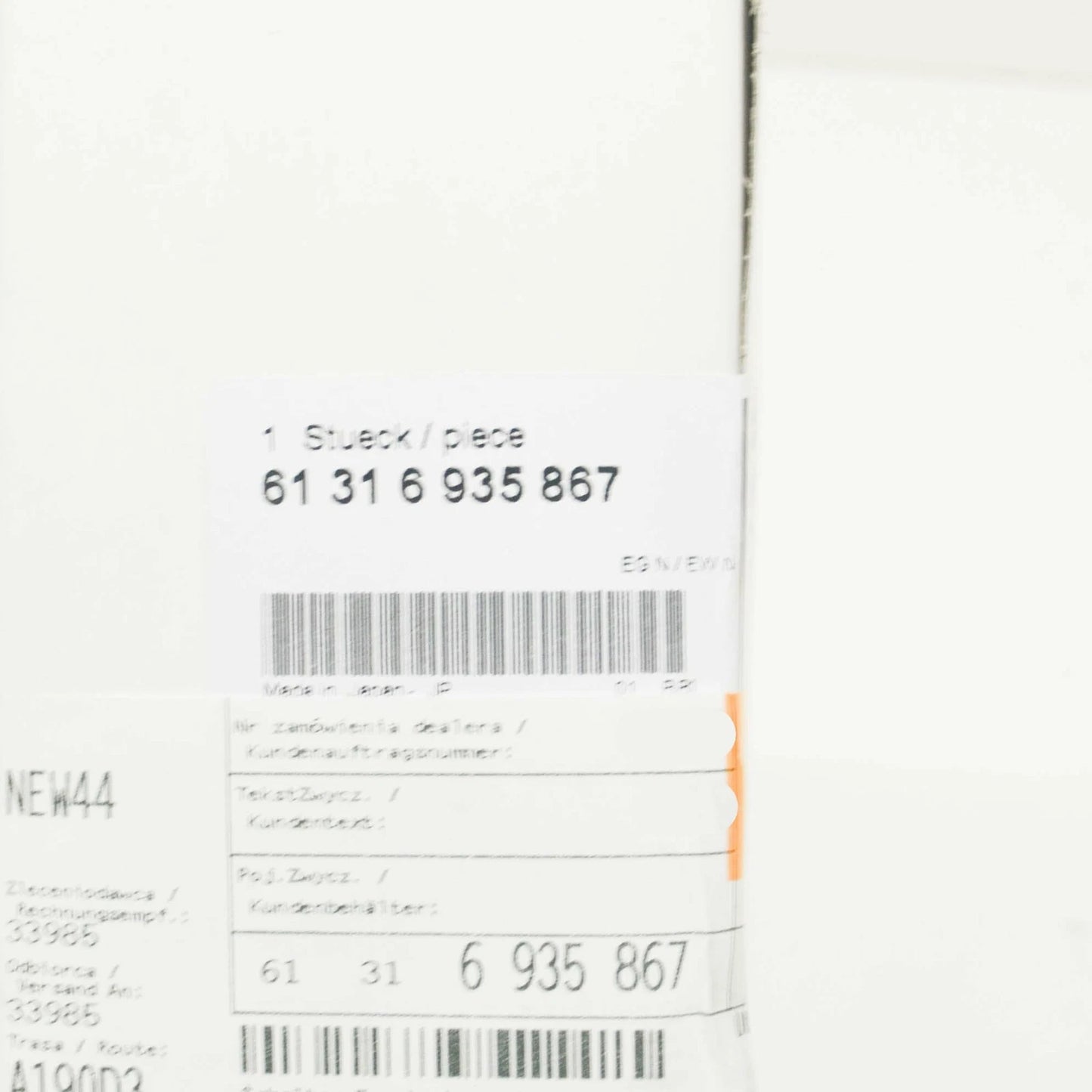 NEW BMW Z4 ROADSTER E85 LEFT WINDOW SWITCH PANEL 61316935867 6935867 ORIGINAL