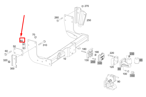 new listingmercedes-benz sprinter 907 trailer hitch mount plate a9063100459