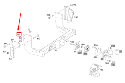 new listingmercedes-benz sprinter 907 trailer hitch mount plate a9063100459