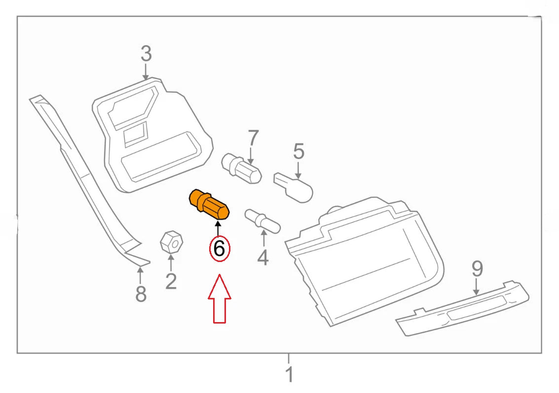NEW BMW X5 E70 BULB SOCKET 63216943037 ORIGINAL
