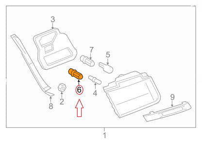 NEW BMW X5 E70 BULB SOCKET 63216943037 ORIGINAL