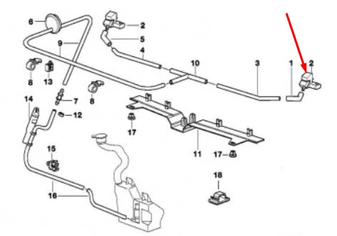 NEW BMW 7 E38 HEATED WINDSHIELD WASHER NOZZLE 61668364444 8364444 ORIGINAL