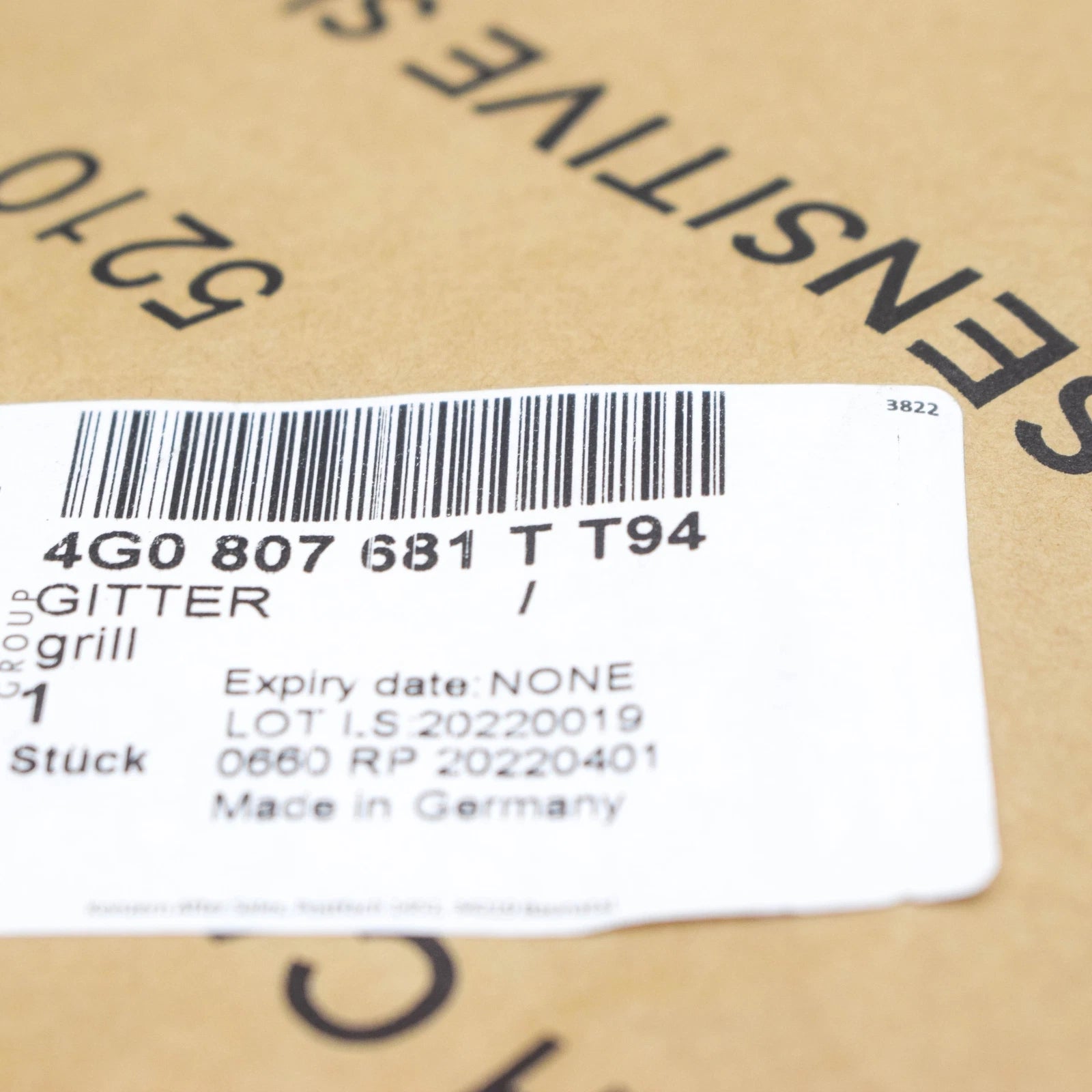 NEW AUDI A6 C7 FRONT BUMPER LEFT GRILLE 4G0807681TT94 4G0807681T T94 ORIGINAL