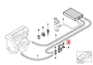 NEW BMW 3 E46 HEATER HOSE UPPER 64218363198 8363198 ORIGINAL