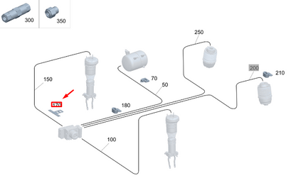 new mercedes-benz gle w167 pressure line mount fastener a0029951377 original