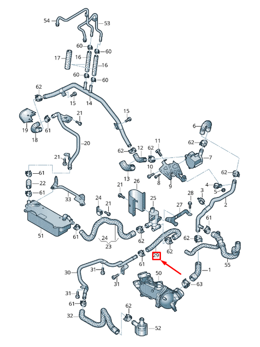 new audi a6 avant c7 engine coolant hose 4g0121056j original