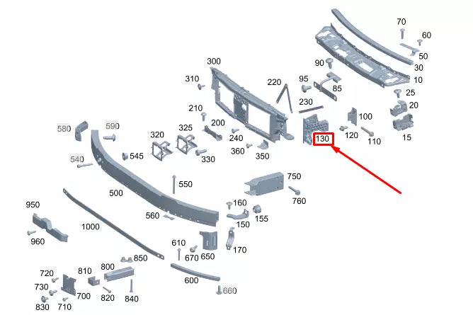 NEW MERCEDES-BENZ C W206 FRONT RIGHT BUMPER ABSORBER A2066201600 ORIGINAL
