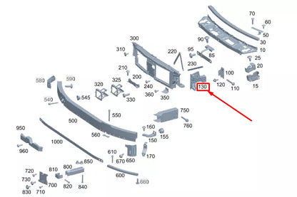 NEW MERCEDES-BENZ C W206 FRONT RIGHT BUMPER ABSORBER A2066201600 ORIGINAL