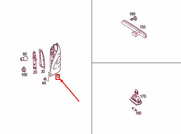 NEW MERCEDES-BENZ C T-MODEL S203 REAR LEFT TAIL LIGHT A2038201364 ORIGINAL
