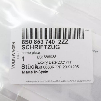 NEW AUDI TT RS FV MK3 REAR TTRS EMBLEM BADGE 8S08537402ZZ