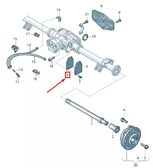 NEW VOLKSWAGEN CADDY 2K MK3 REAR AXLE SEAL 2K0501291