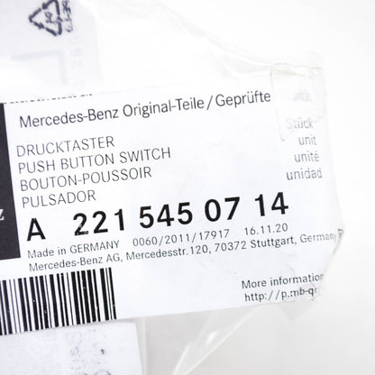 NEW MERCEDES-BENZ S-CLASS W221 START/STOP BUTTON A221545071464 2013 ORIGINAL