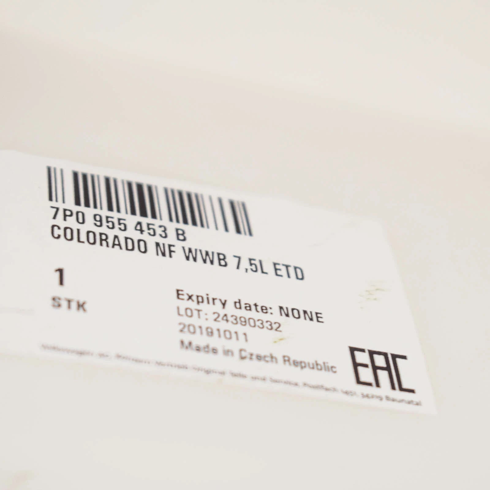 NEW VOLKSWAGEN TOUAREG 7P WINDSHIELD WASHER RESERVOIR TANK 7P0955453B