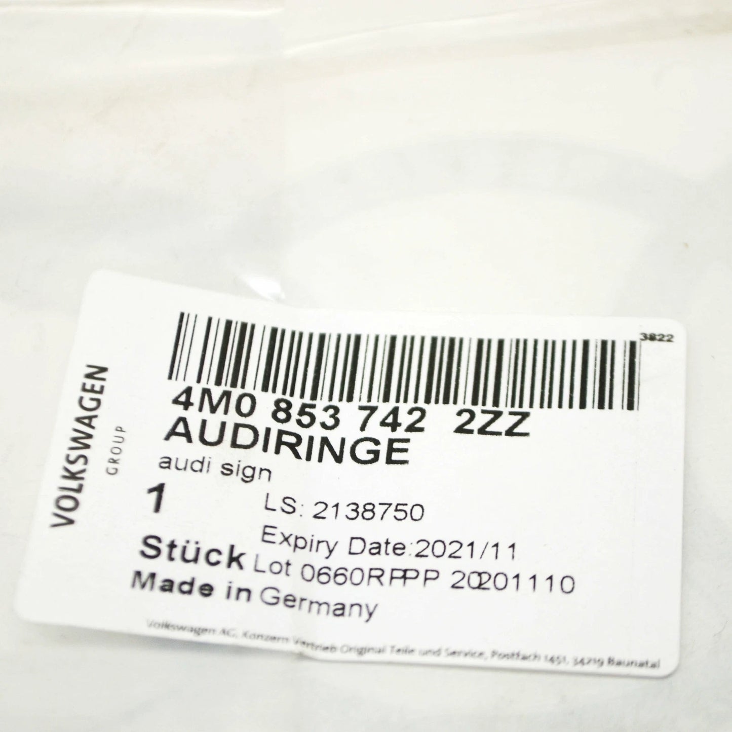 NEW AUDI Q7 4L REAR TRUNK LID BADGE EMBLEM 4M0853742 2ZZ