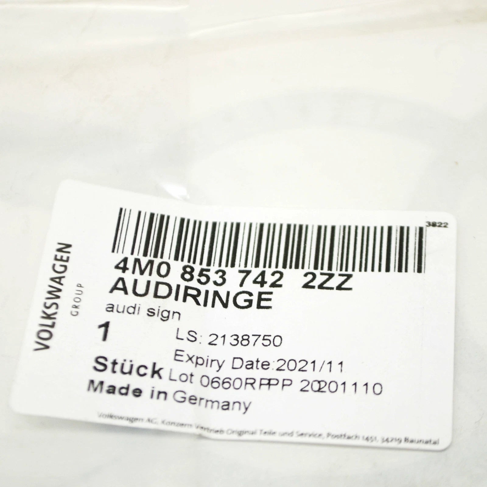 NEW AUDI Q7 4L REAR TRUNK LID BADGE EMBLEM 4M0853742 2ZZ