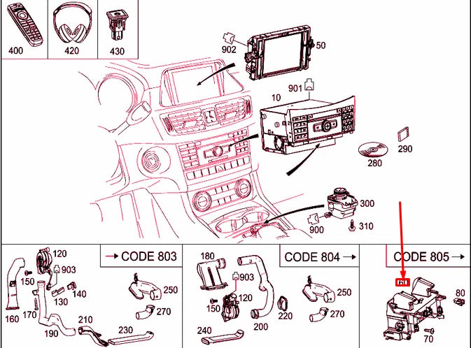 NEW MERCEDES-BENZ CLS C218 DISPLAY BRACKET LHD A2186807400 ORIGINAL