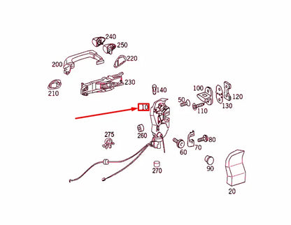 NEW MERCEDES-BENZ CLK C209 FRONT RIGHT DOOR LOCK LHD A2097201635 ORIGINAL