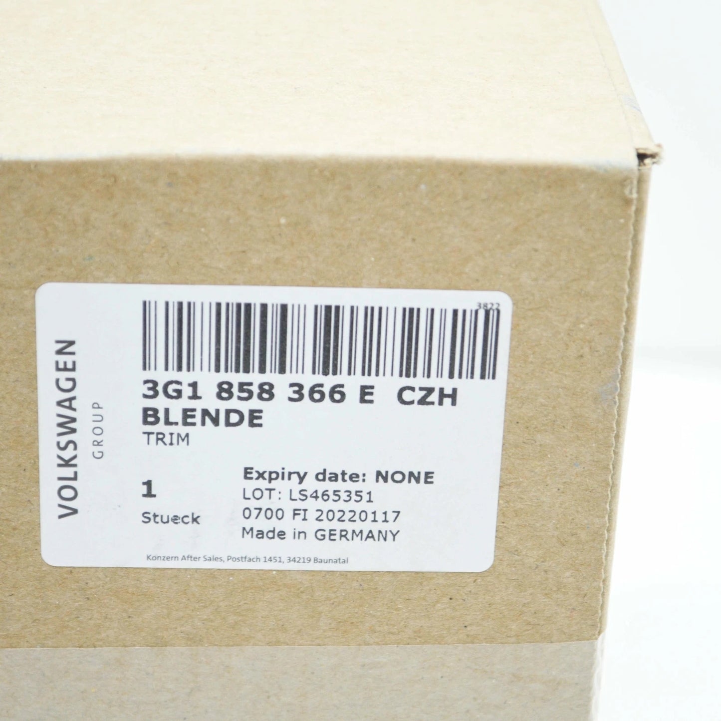 NEW VOLKSWAGEN ARTEON 3H7 INSTRUMENT CLUSTER BEZEL LHD 3G1858366ECZH