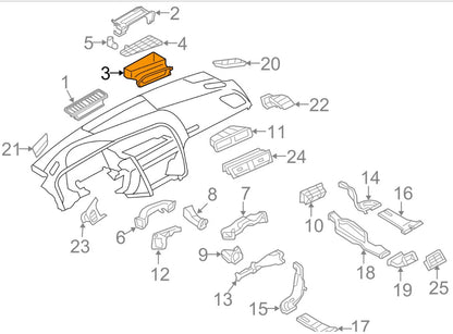 NEW AUDI A4 B8 INTAKE DASHBOARD DUCT LHD 8K1819904A ORIGINAL