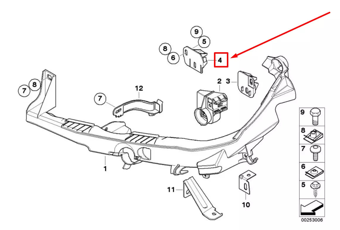 NEW BMW 3 E90 LEFT HEADLIGHT ARM BRACKET 7136827 51647136827 ORIGINAL