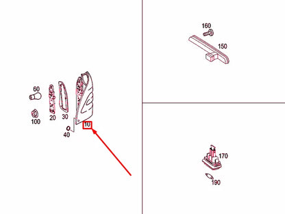 NEW MERCEDEES-BENZ C T-MODEL S203 REAR RIGHT TAIL LIGHT A2038202464 ORIGINAL