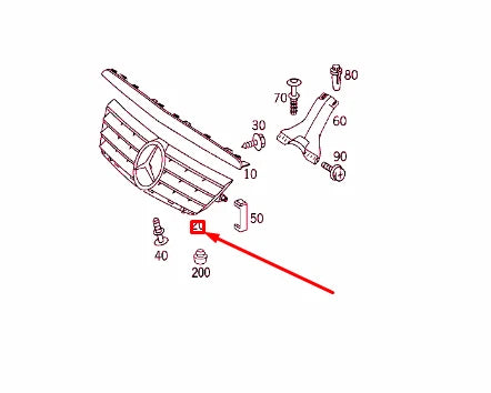 NEW MERCEDES-BENZ C COUPE CL203 BOTTOM RADIATOR GRILLE A20388010837246 ORIGINAL
