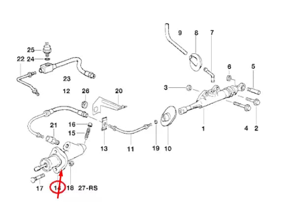 NEW BMW 3 E36 CLUTCH SLAVE CYLINDER 21521159045 1159045 2.5 PETROL ORIGINAL