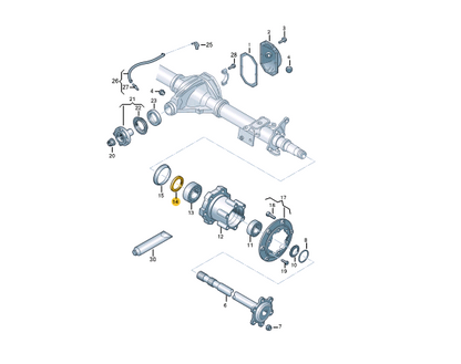 new volkswagen crafter sz oil shaft seal 2n0501317 original