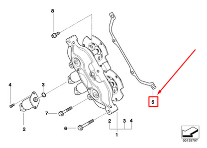new bmw 6 cabrio e64 cylinder head vanos gasket steel 11367836242 7836242