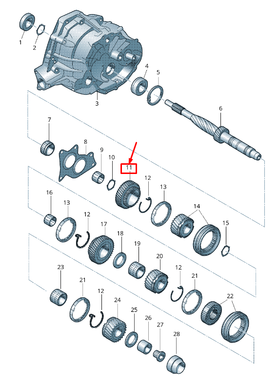 new audi a6 avant c7 5-speed change gear 0b1311159a original