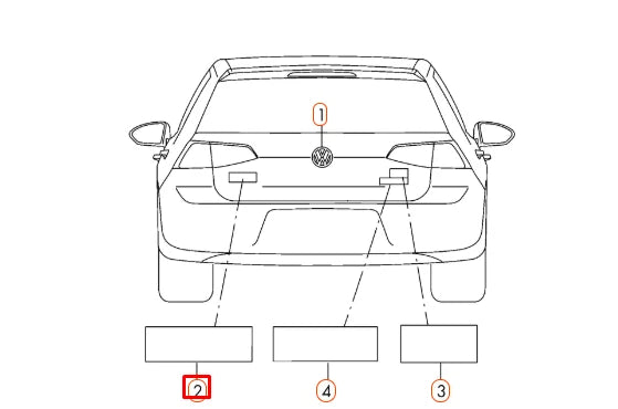 NEW VW GOLF MK7 REAR TRUNK BOOT EMBLEM BADGE LOGO 5G0853675APCWB