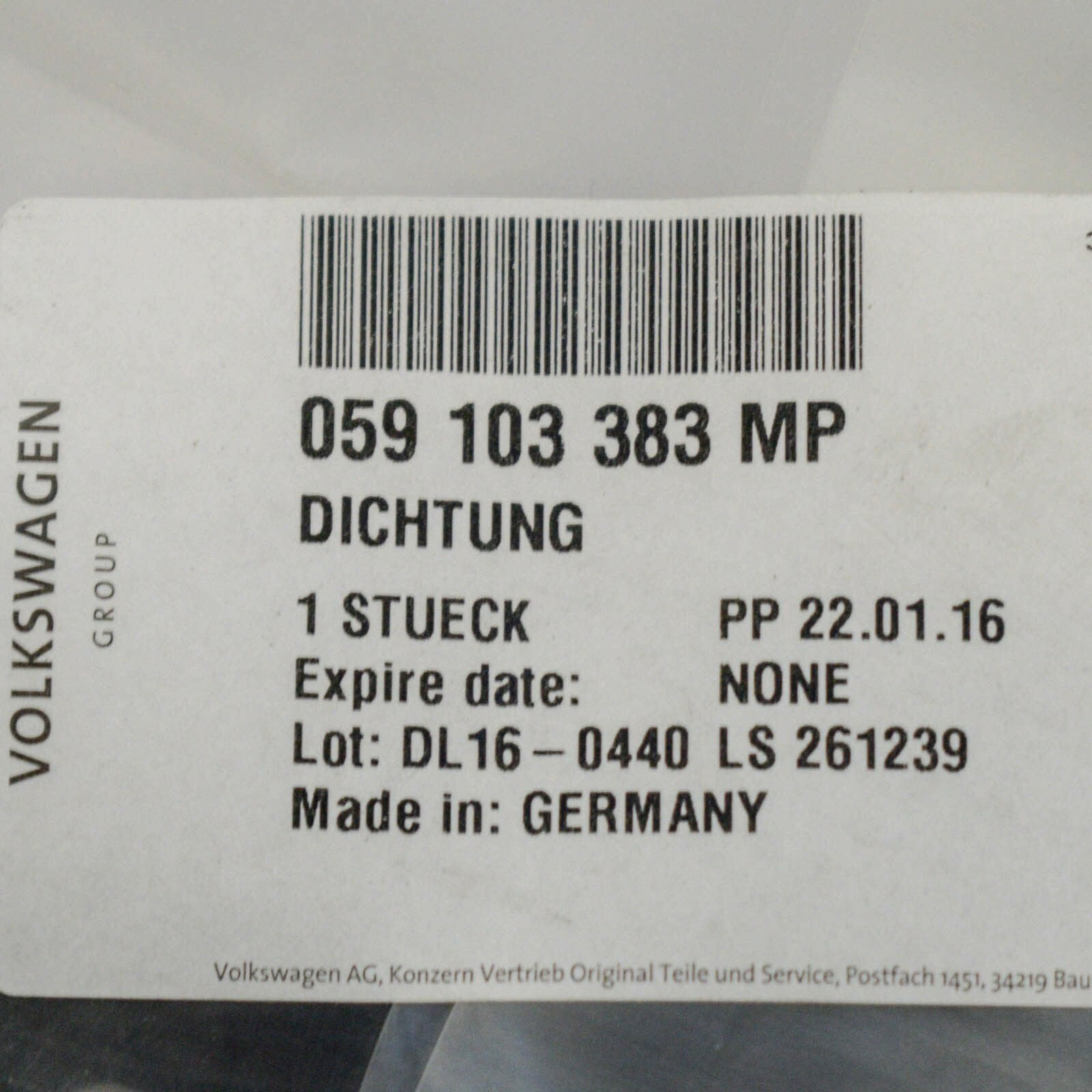 NEW AUDI A4 ENGINE CYLINDER HEAD GASKET B8 2.7 TDI 120KW 059103383MP ORIGINAL