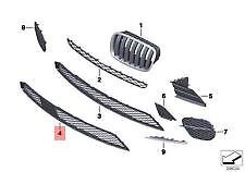 new bmw x5 e70 front bumper center lower black grille 7222855 51117222855