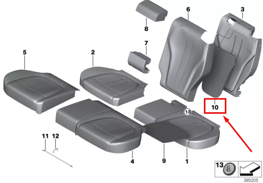 NEW BMW X5 F15 COMFORT BACKREST HEATING ELEMENT 7364135 52207364135 ORIGINAL
