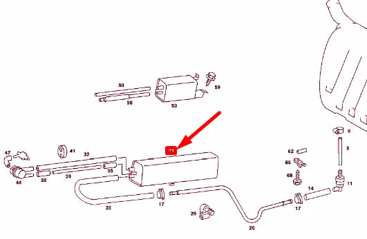 NEW MERCEDES-BENZ 190 W201 ACTIVATED CHARCOAL FILTER A2014700259 ORIGINAL