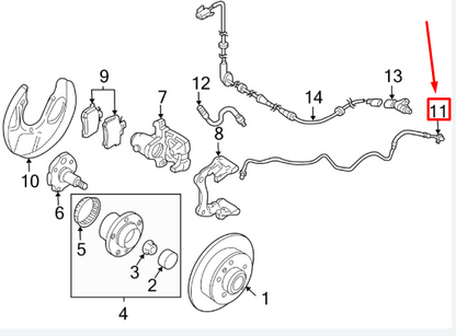 new vw beetle 9c rear left suspension brake line 1j0614749 original
