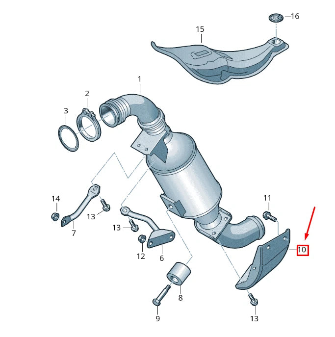 NEW VOLKSWAGEN CRAFTER 2F MK1 EXHAUST PIPE SUPPORT 2E0253047M