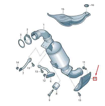 NEW VOLKSWAGEN CRAFTER 2F MK1 EXHAUST PIPE SUPPORT 2E0253047M